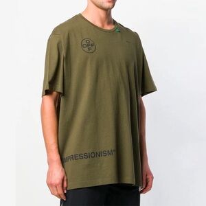 Off-White Khaki Graphic Men's Tee